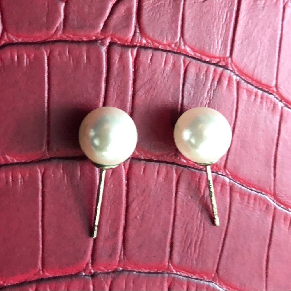 Elegant Pearl Studs Sterling Silver Earrings